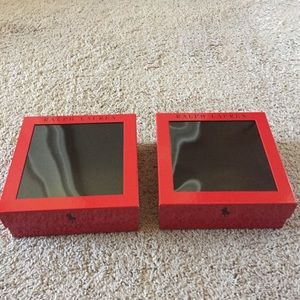 Ralph Lauren Red Empty Gift Boxes LOT OF 2